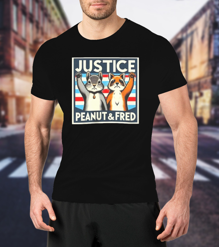 Justice Peanut Fred Squirrel Cat Campaign T-Shirt