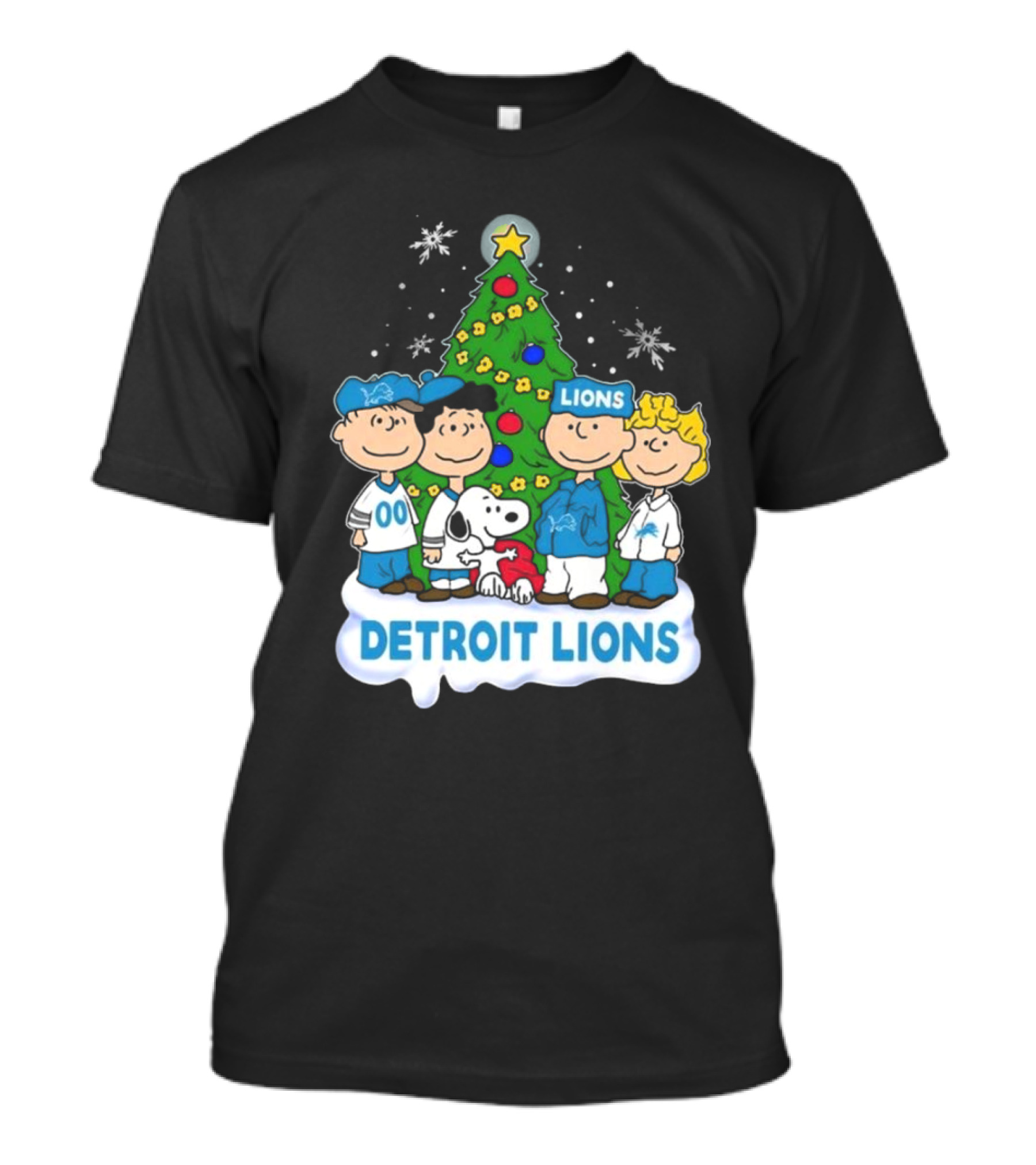 Peanuts Detroit Lions Merry Christmas T-Shirt