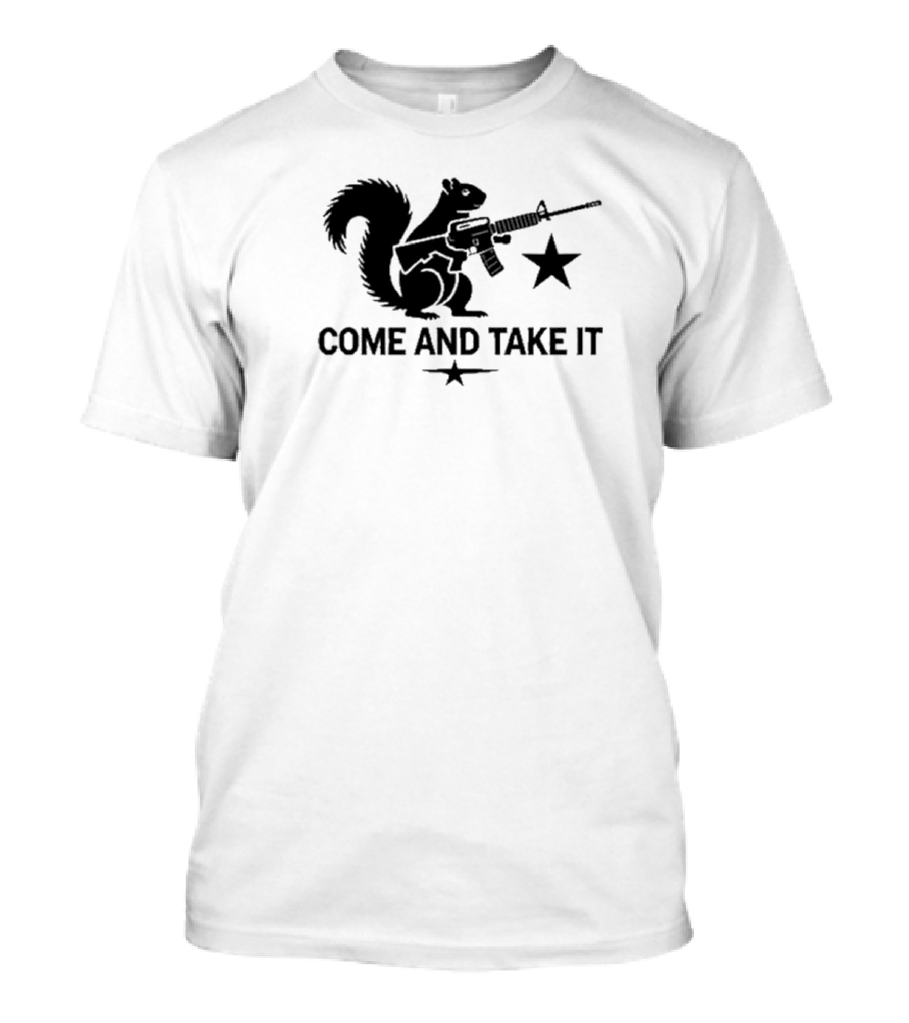 Peanut The Squirrel Holding Rifle Come And Take It Iconic Star T-Shirt