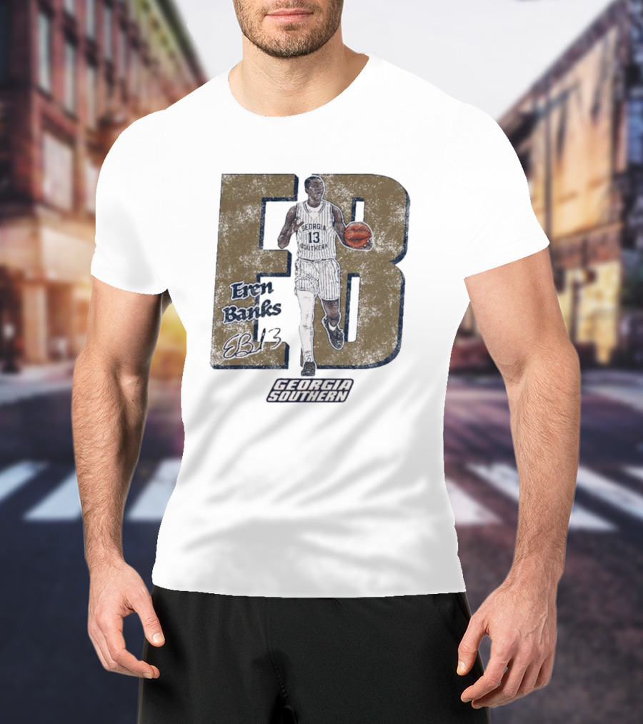 Eren Banks EB13 Georgia Southern Vintage Basketball Cartoon T-Shirt