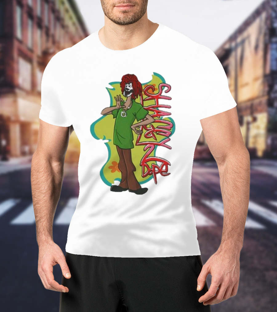 Shaggy 2 Dope Cartoon Character With Green T-Shirt
