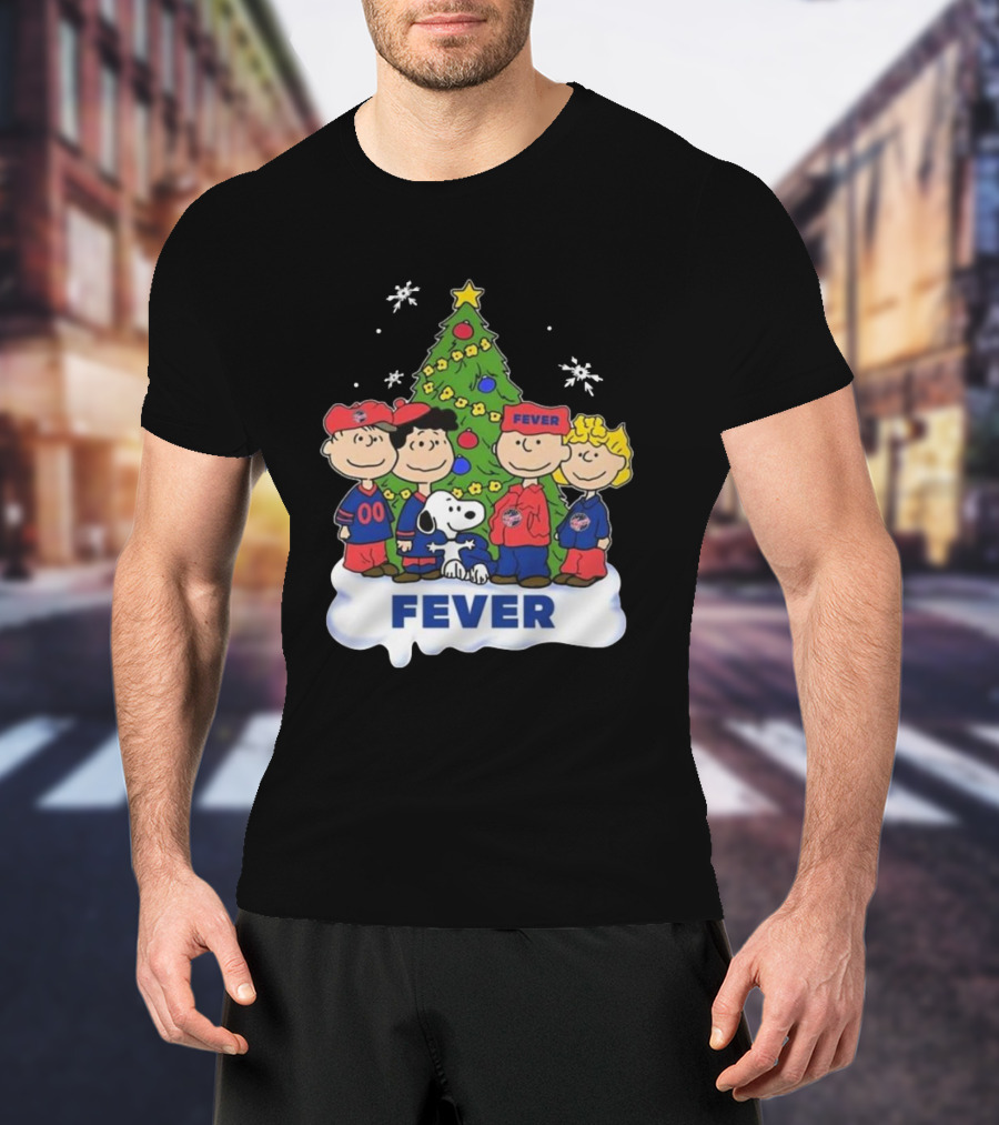 Indiana Fever Snoopy Peanuts Christmas T-Shirt