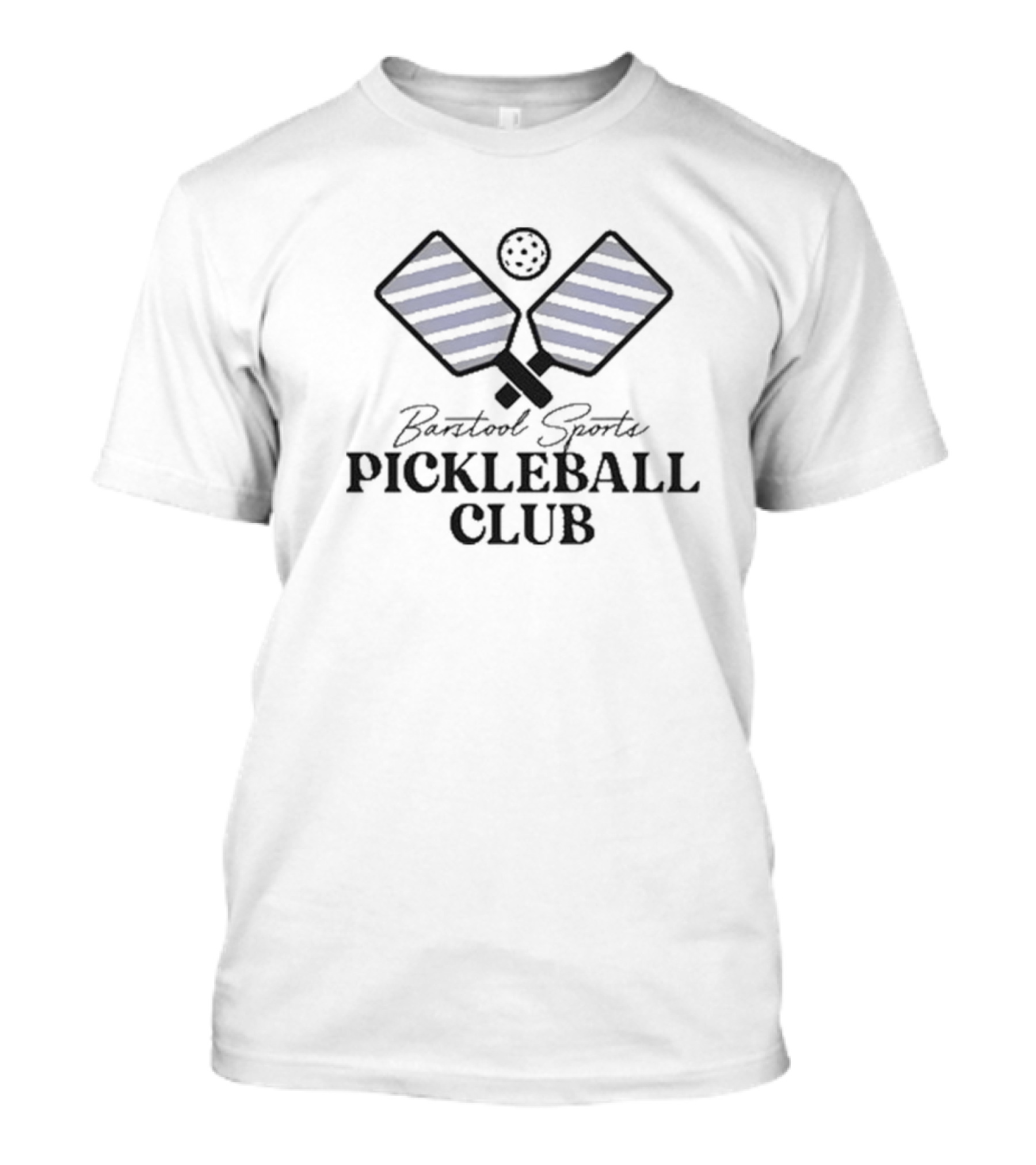 Pickleball Club Paddle Graphic Raw Hem T-Shirt