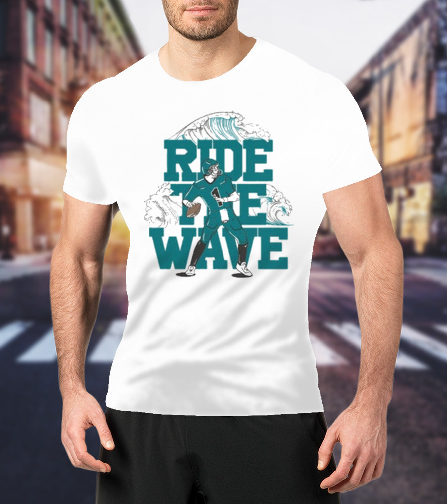 Ride The Wave Coastal Carolina University Football Quarterback Wave T-Shirt