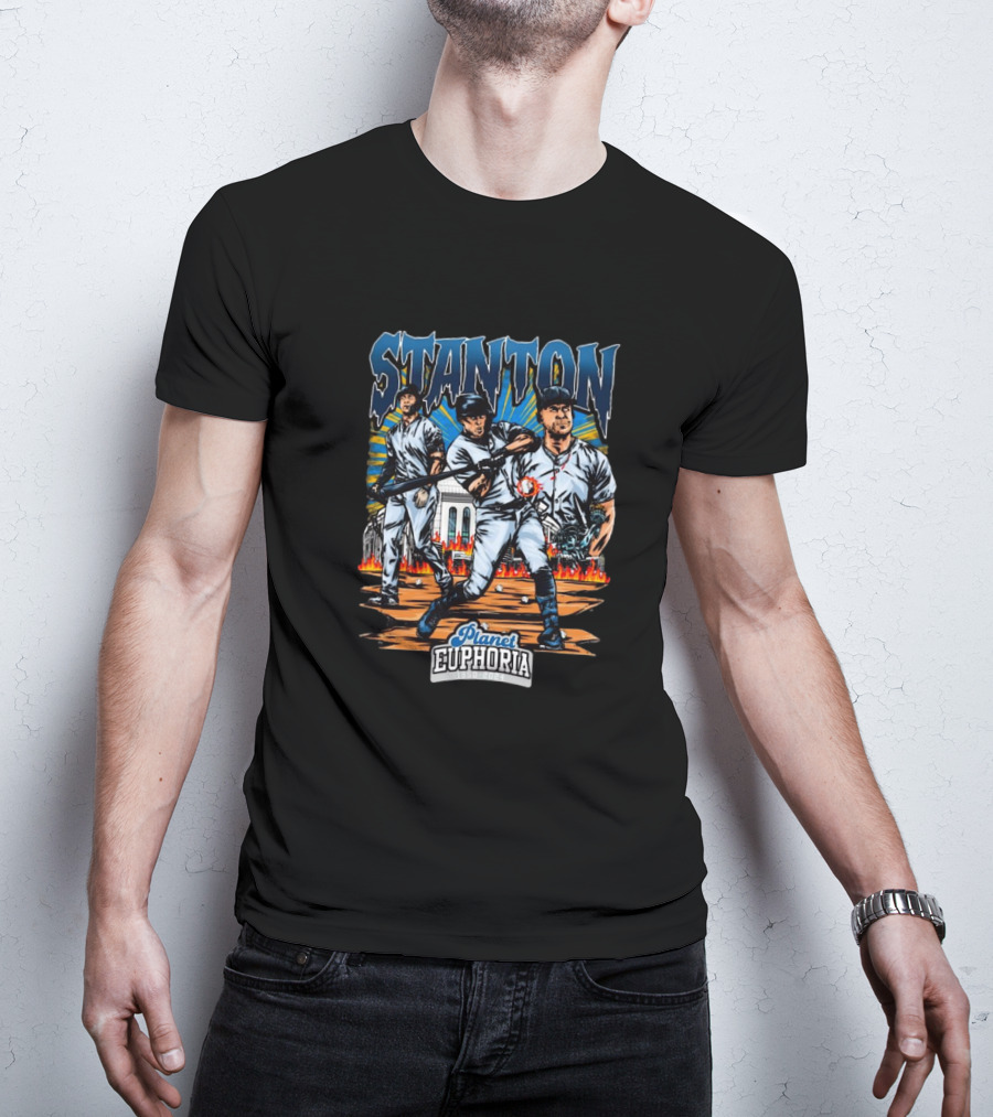 Giancarlo Stanton New York Yankees Planet Euphoria Stadium Firestorm T-Shirt