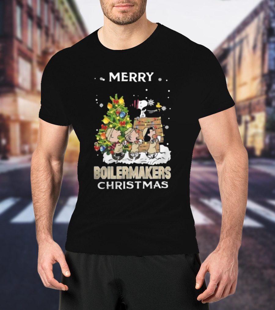 Merry Boilermakers Christmas Snoopy And Friends T-Shirt