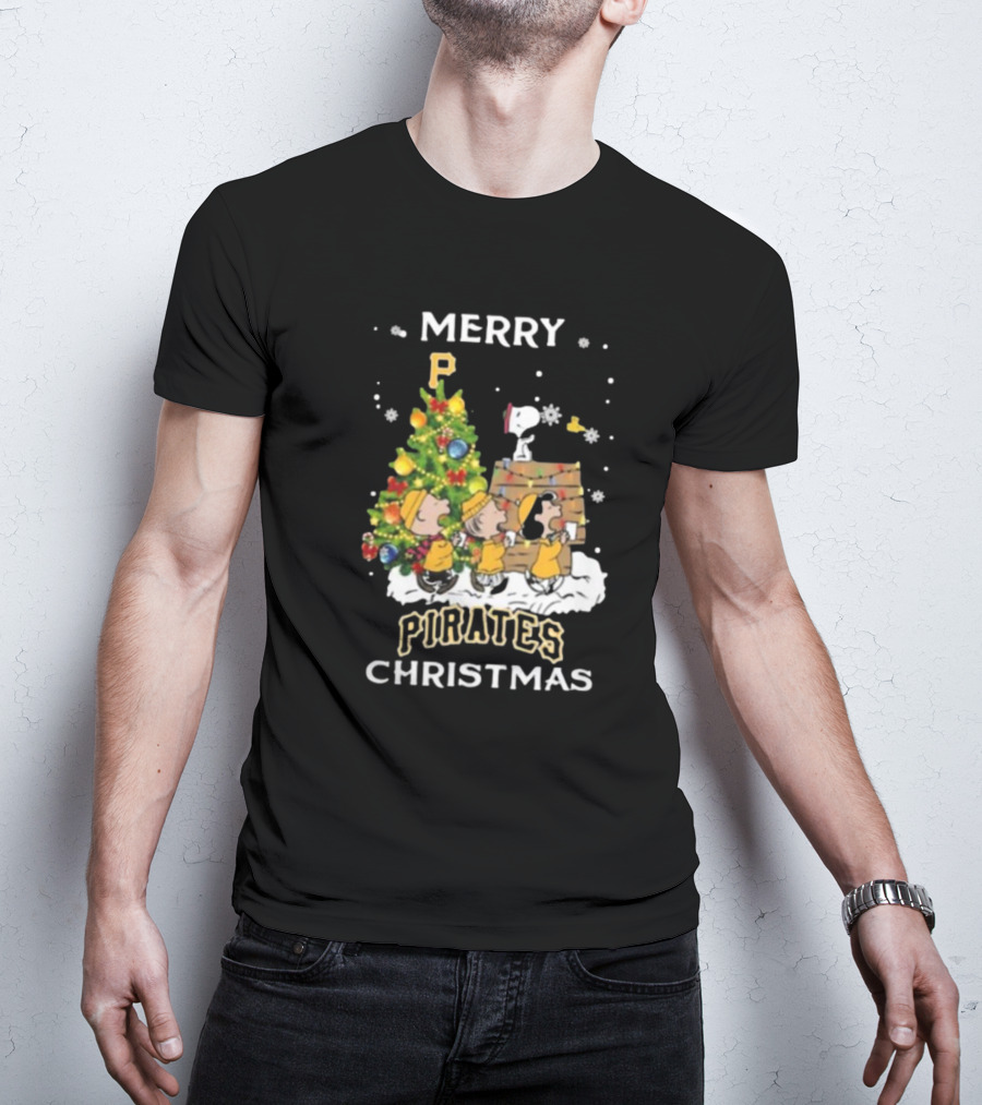 Pittsburgh Pirates X Snoopy Merry Pirates Christmas T-Shirt