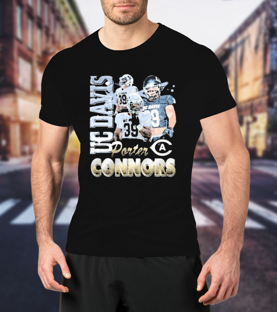 UC Davis Aggies Porter Connors 39 Football 90s T-Shirt