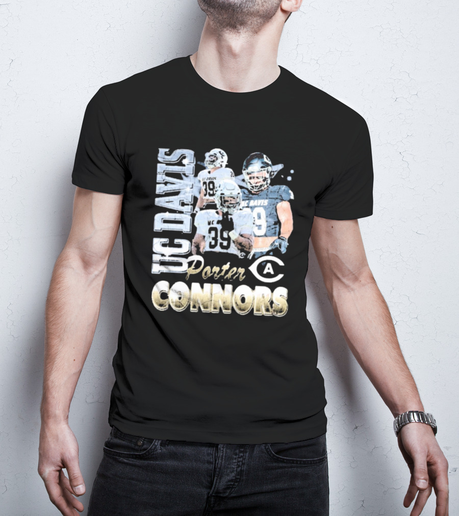 UC Davis Aggies Porter Connors 39 Football 90s T-Shirt