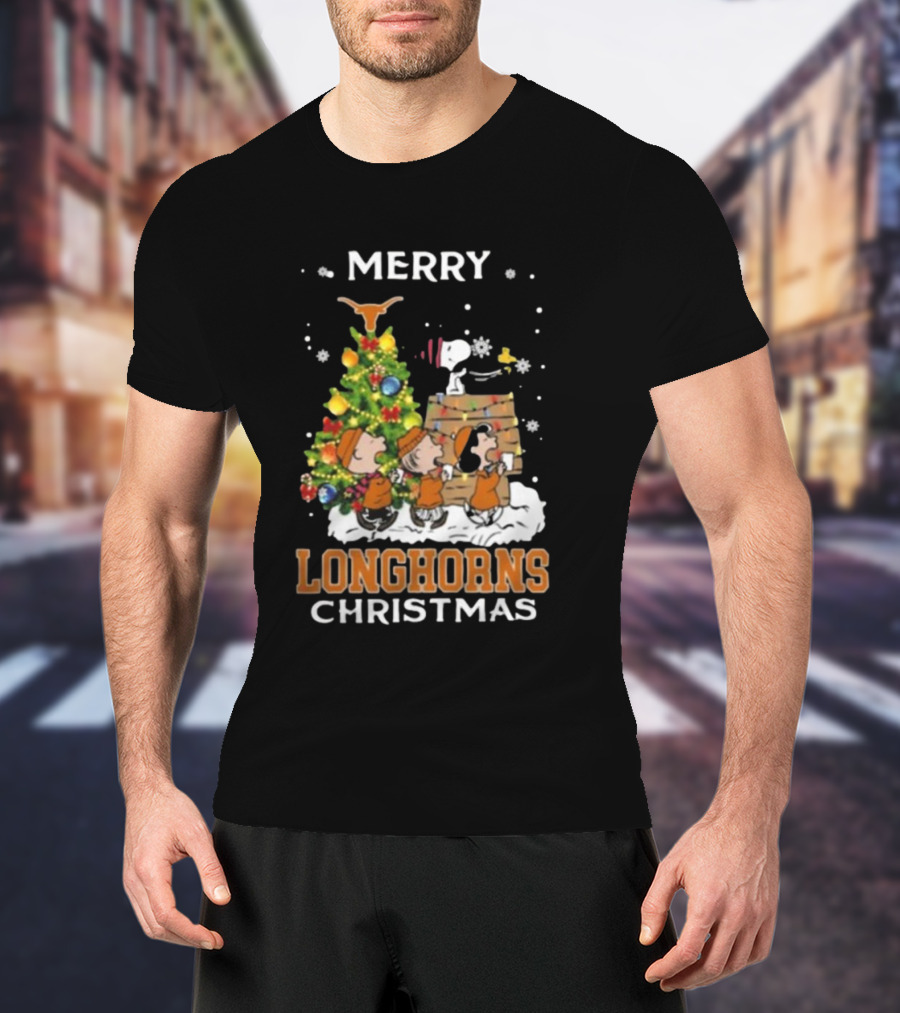 Texas Longhorns Snoopy Christmas T-Shirt