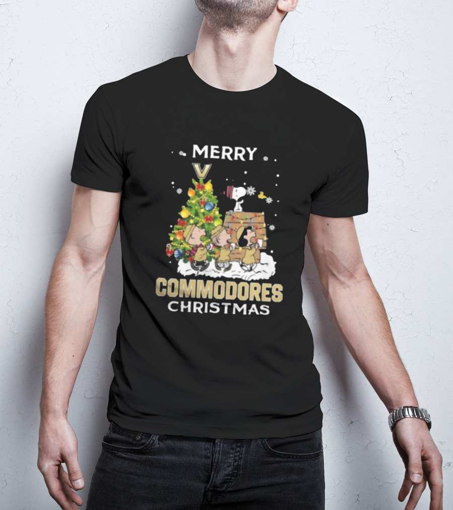 Vanderbilt Commodores Snoopy And Friends Merry Christmas T-Shirt
