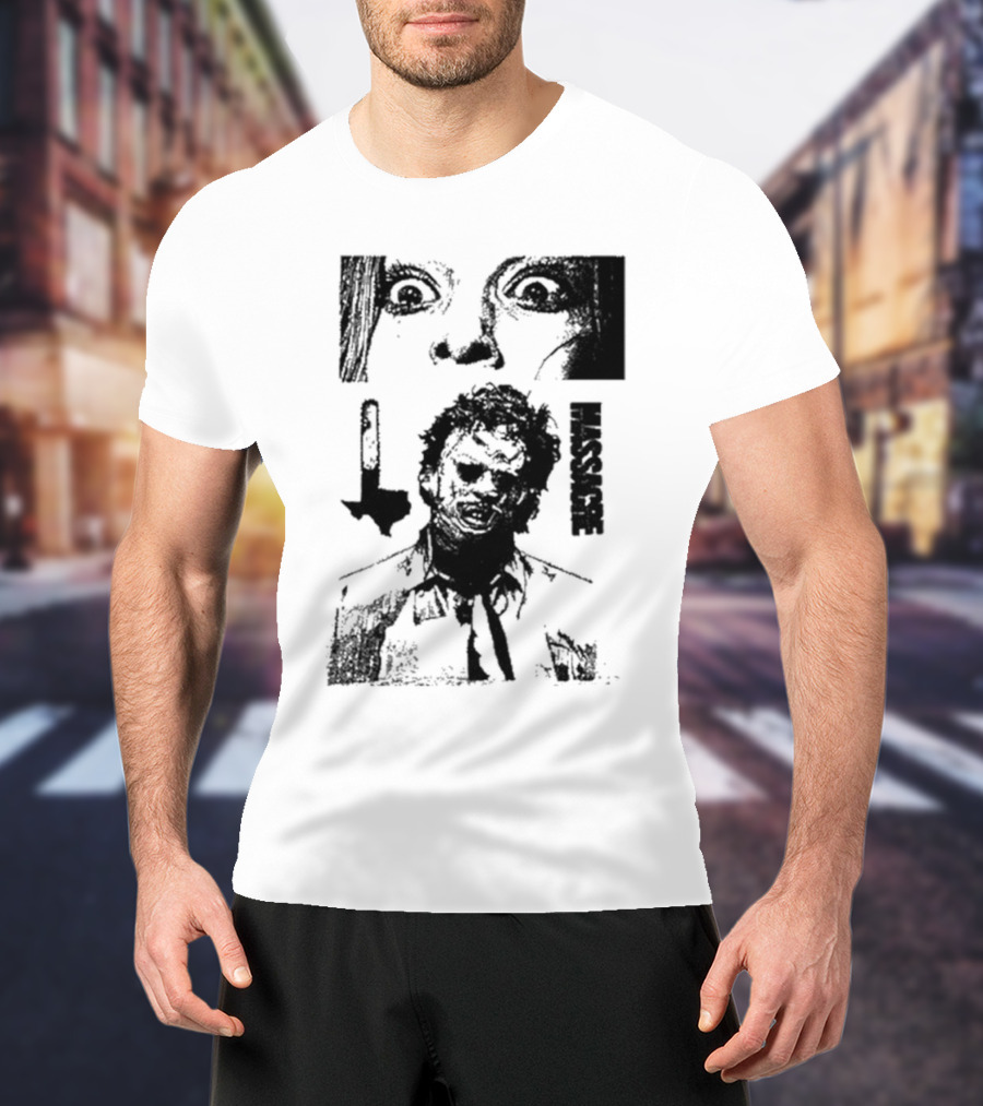 San Antonio Sharpist Texas Chainsaw Massacre Face Horror T-Shirt