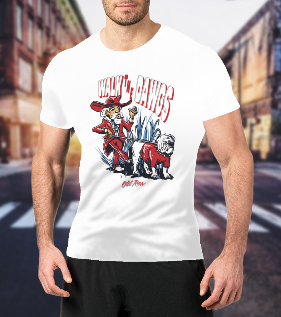 Walk The Dawgs Old Row Georgia Bulldogs Vs. Ole Miss Rebels T-Shirt