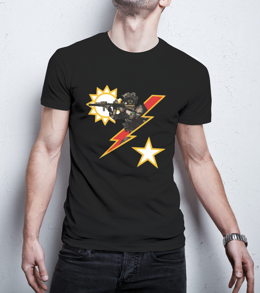 American Trigger Pullers Ranger SSB Sun Soldier Lightning Star T-Shirt