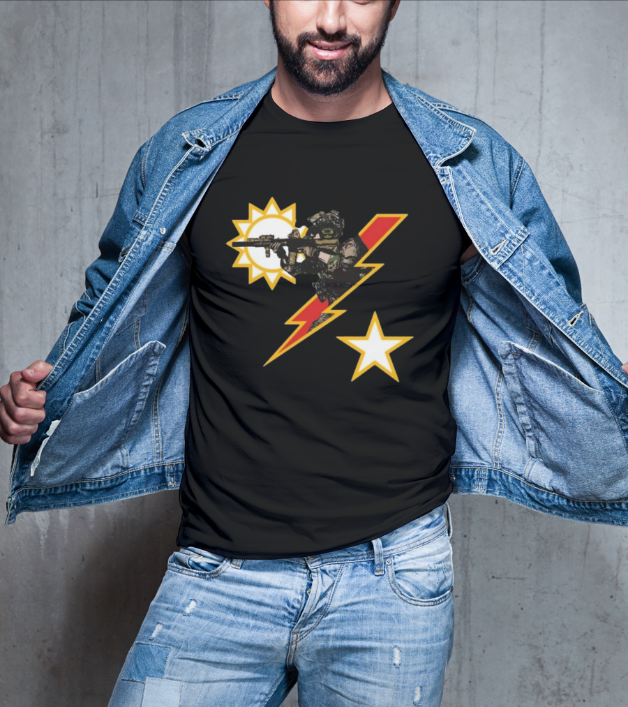 American Trigger Pullers Ranger SSB Sun Soldier Lightning Star T-Shirt