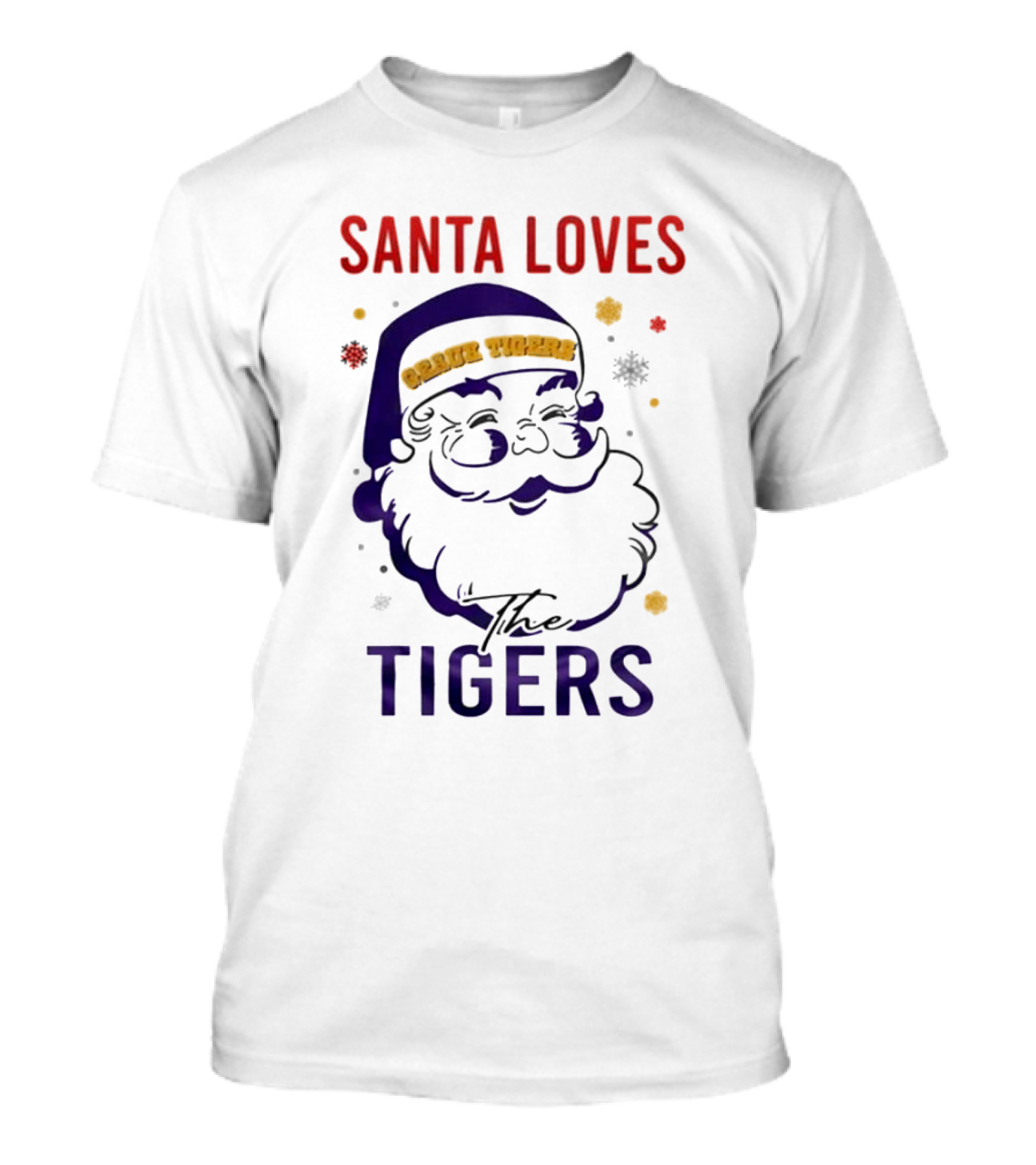 Santa Loves The LSU Tigers Christmas T-Shirt