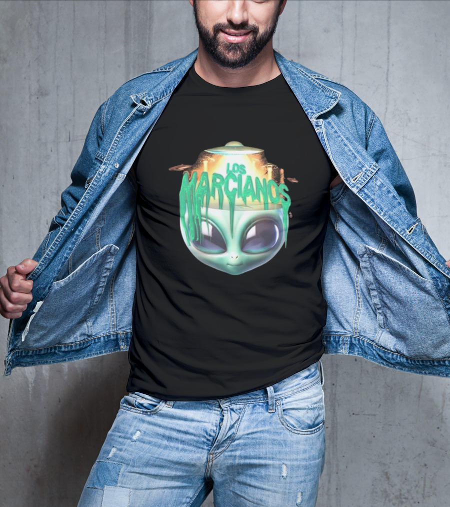 Los Marcianos Alien Head Universal Music Merch T-Shirt
