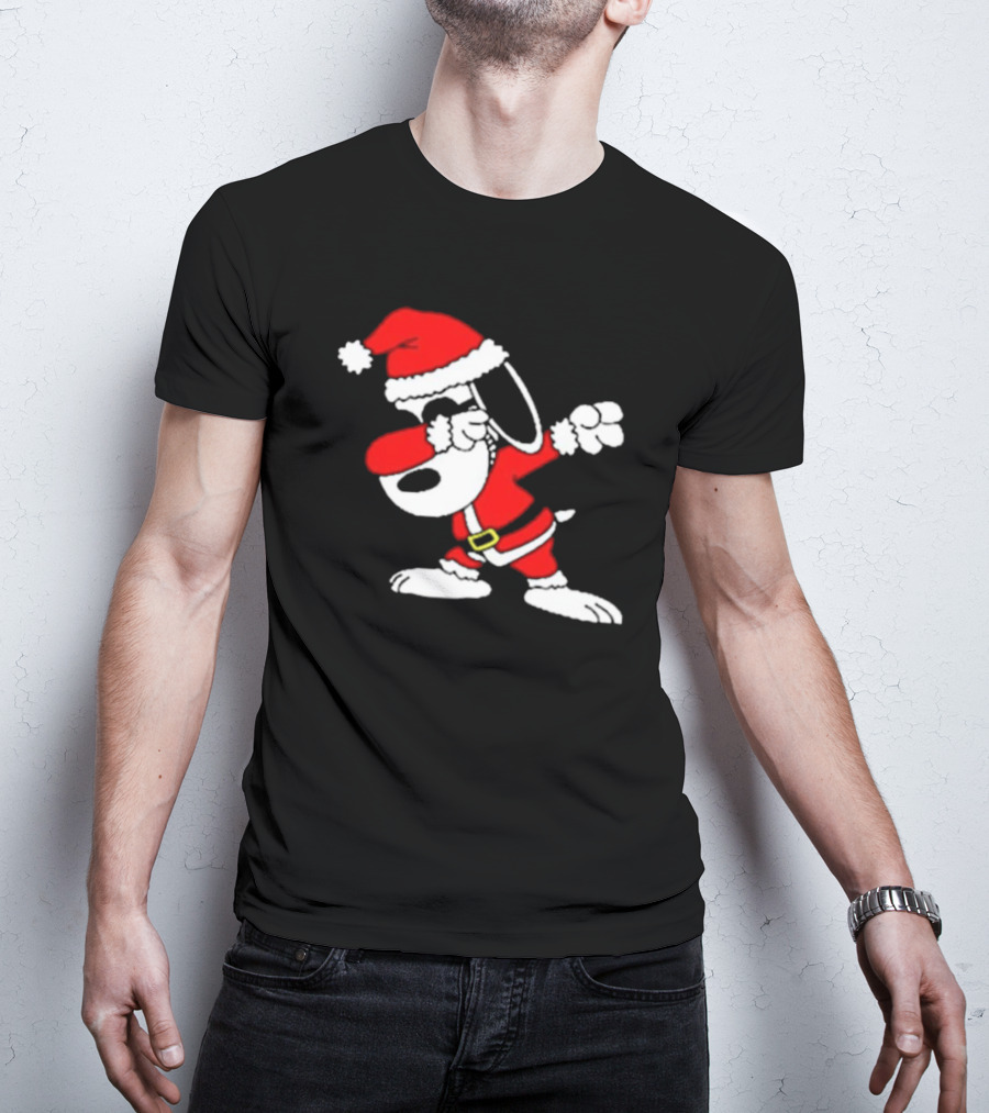 Snoopy Joe Cool Stylish Santa Christmas Dabbing Ugly T-Shirt