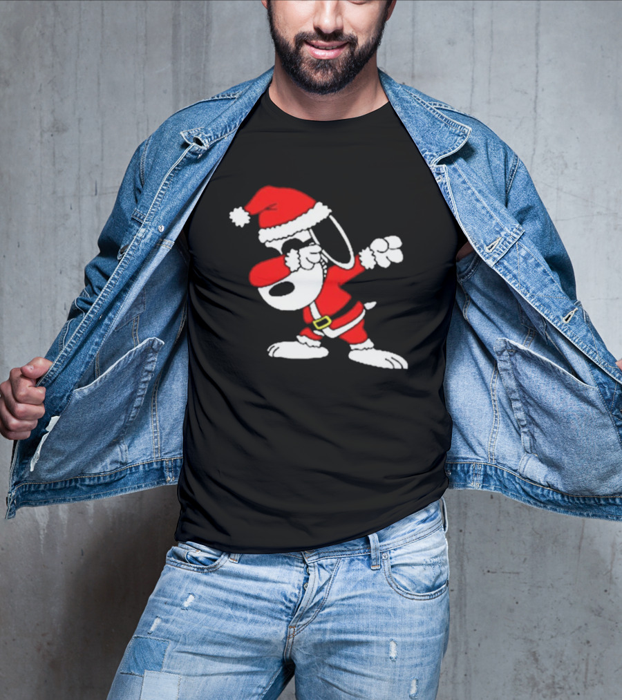 Snoopy Joe Cool Stylish Santa Christmas Dabbing Ugly T-Shirt