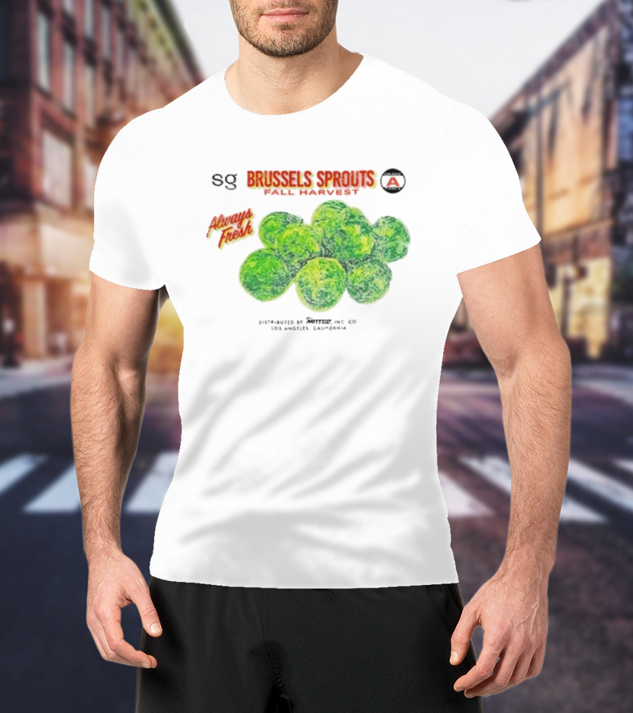 Sweetgreen X MNTGE Brussels Sprouts Fall Harvest Always Fresh Los Angeles California T-Shirt