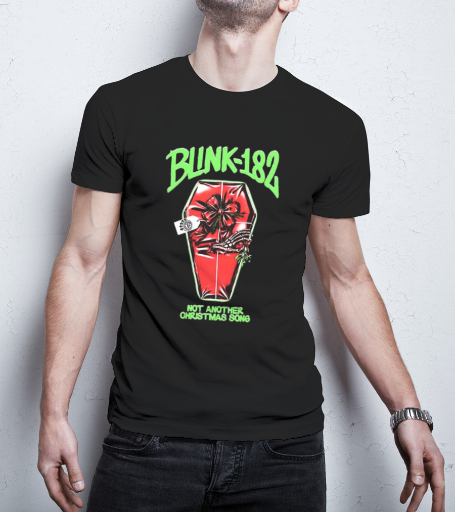 Blink-182 Not Another Christmas Song Coffin Gift T-Shirt
