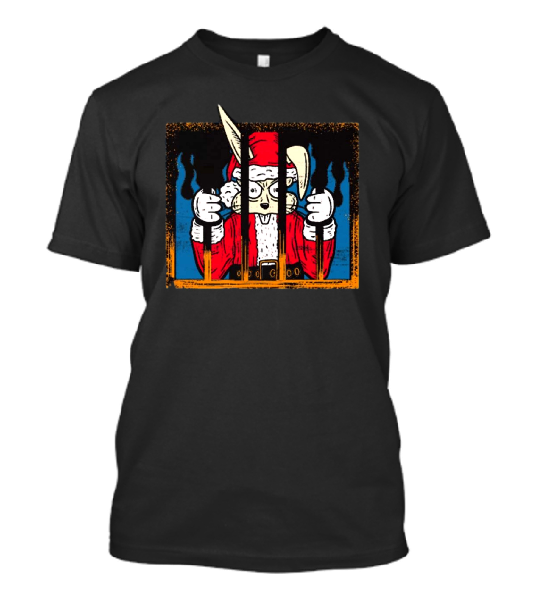 Blink-182 Santa Behind Bars Christmas T-Shirt