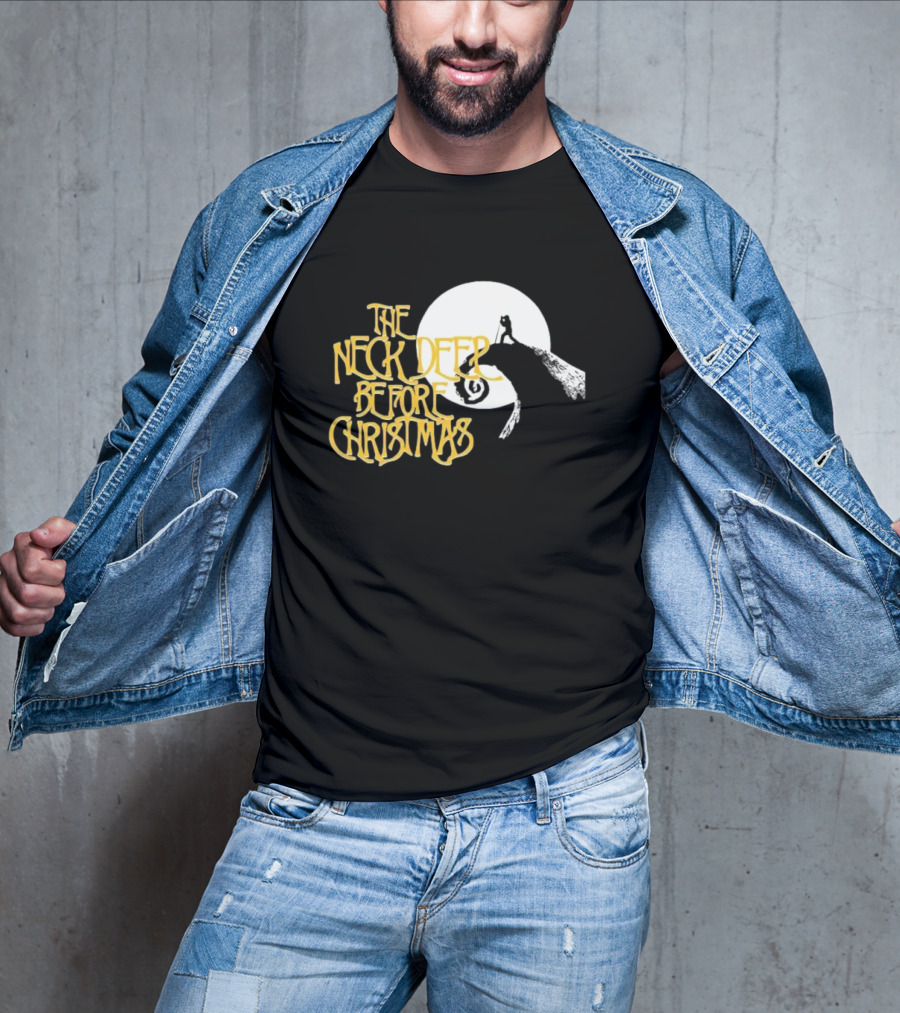 The Neck Deep Before Christmas Moonlit Cliff Scene T-Shirt