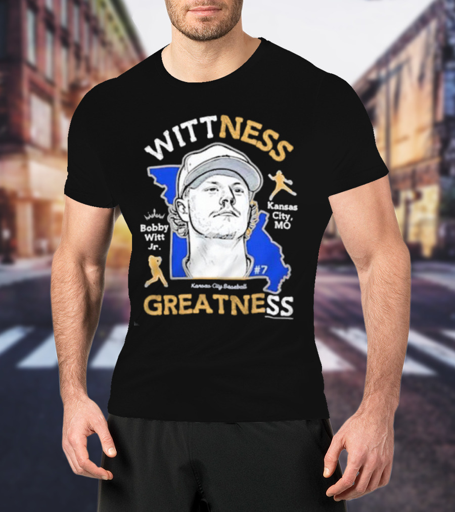 Wittness Greatness Bobby Witt Jr. Kansas City Baseball #7 Kansas City MO T-Shirt