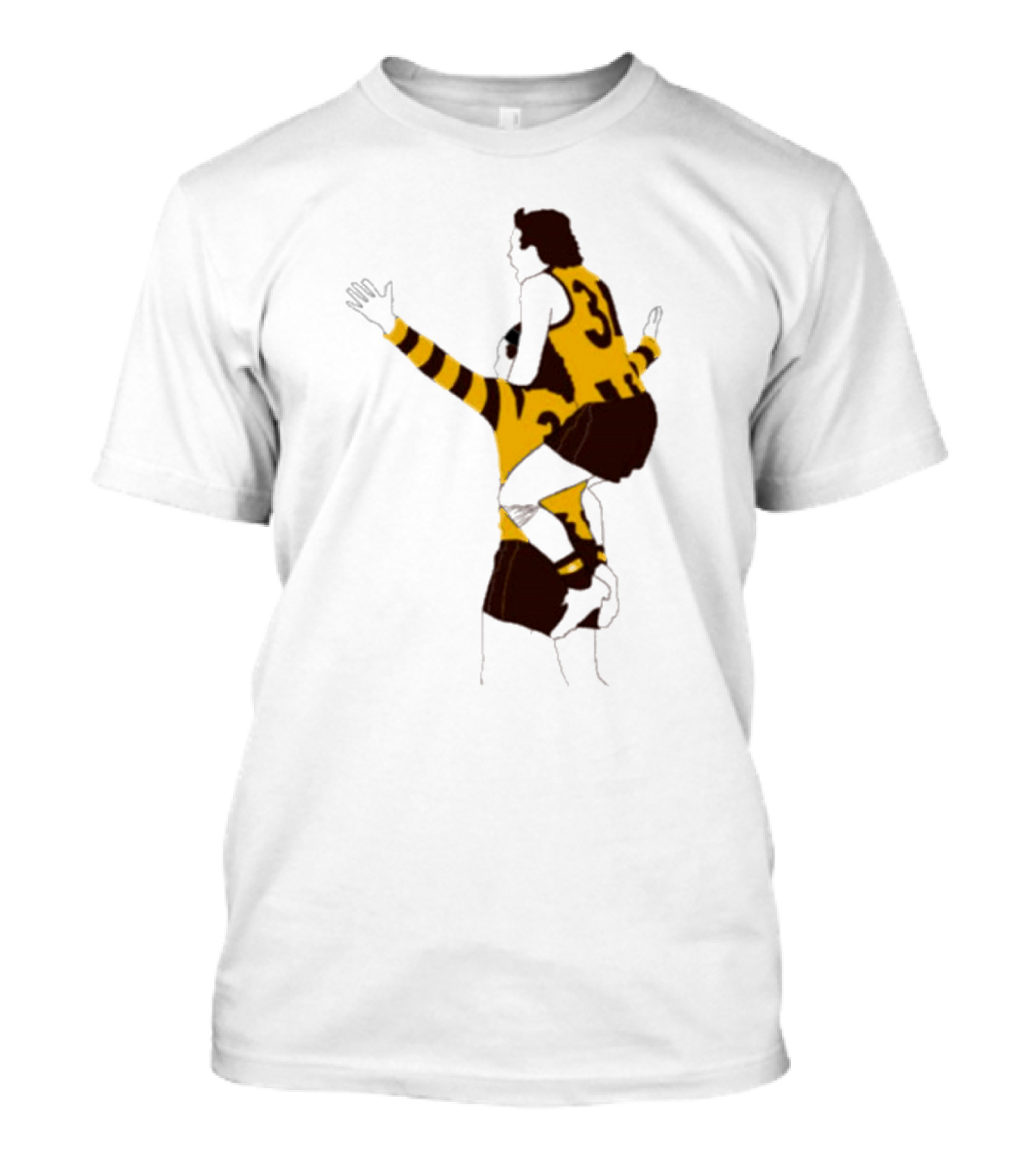 Ginny X Watto Classic Football Celebration Yellow And Black Stripes T-Shirt