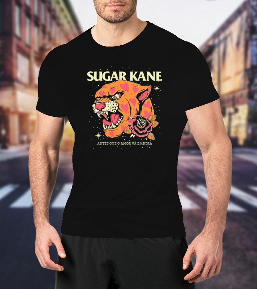 Sugar Kane Antes Que O Amor Vá Embora New Panther Rose T-Shirt