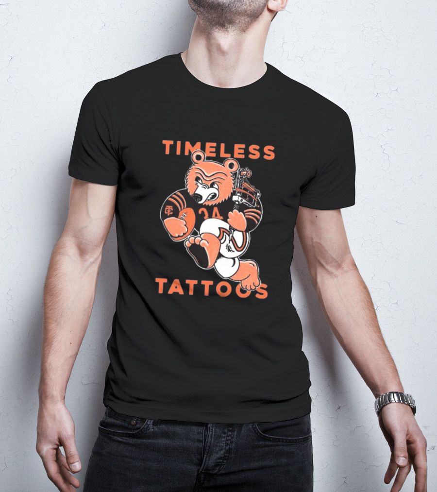 Timeless Tattoos Chicago Bears Football Bear T-Shirt