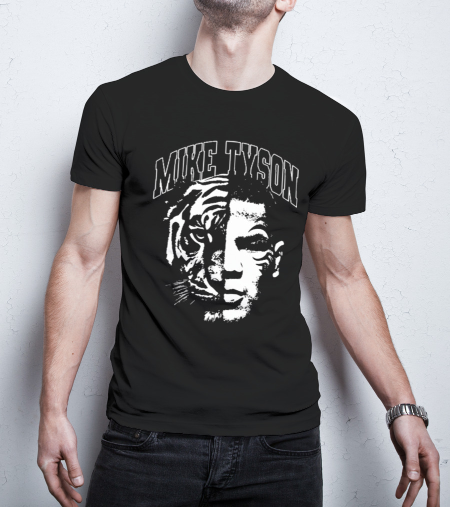 Mike Tyson Tiger Split Face T-Shirt