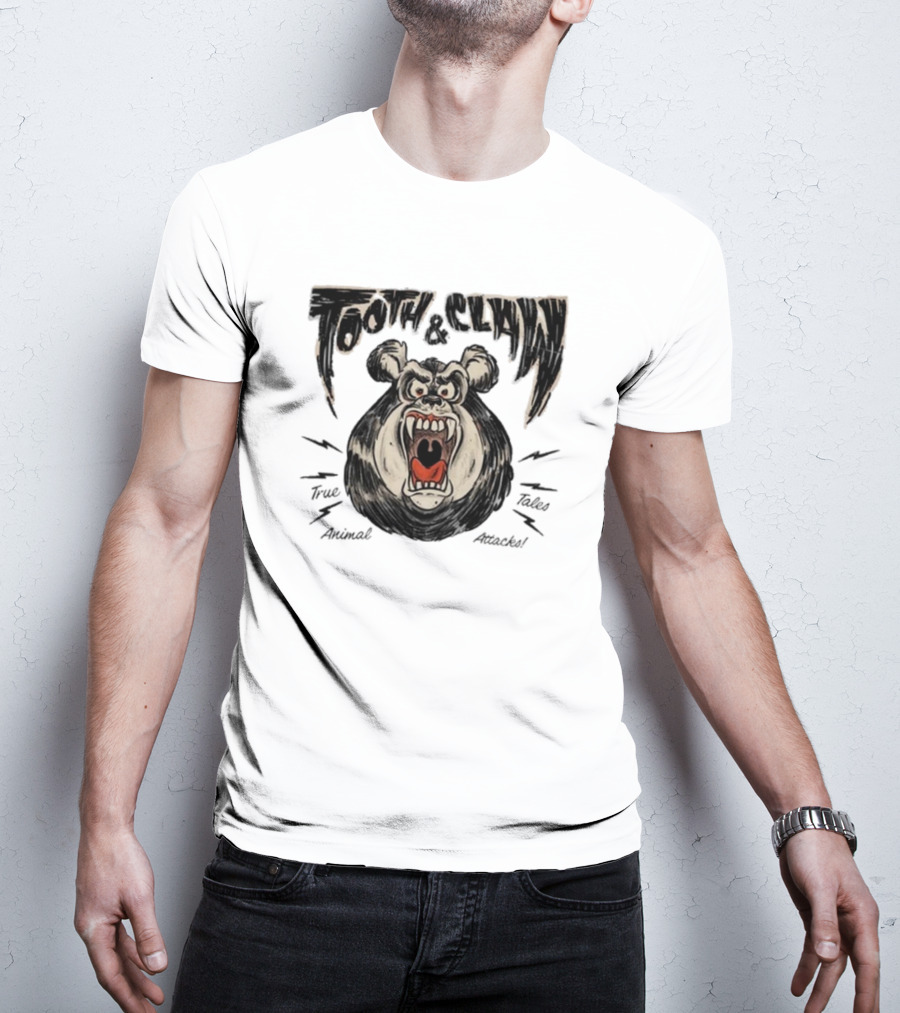 Tooth And Claw True Animal Tales Attacks Fierce Bear T-Shirt