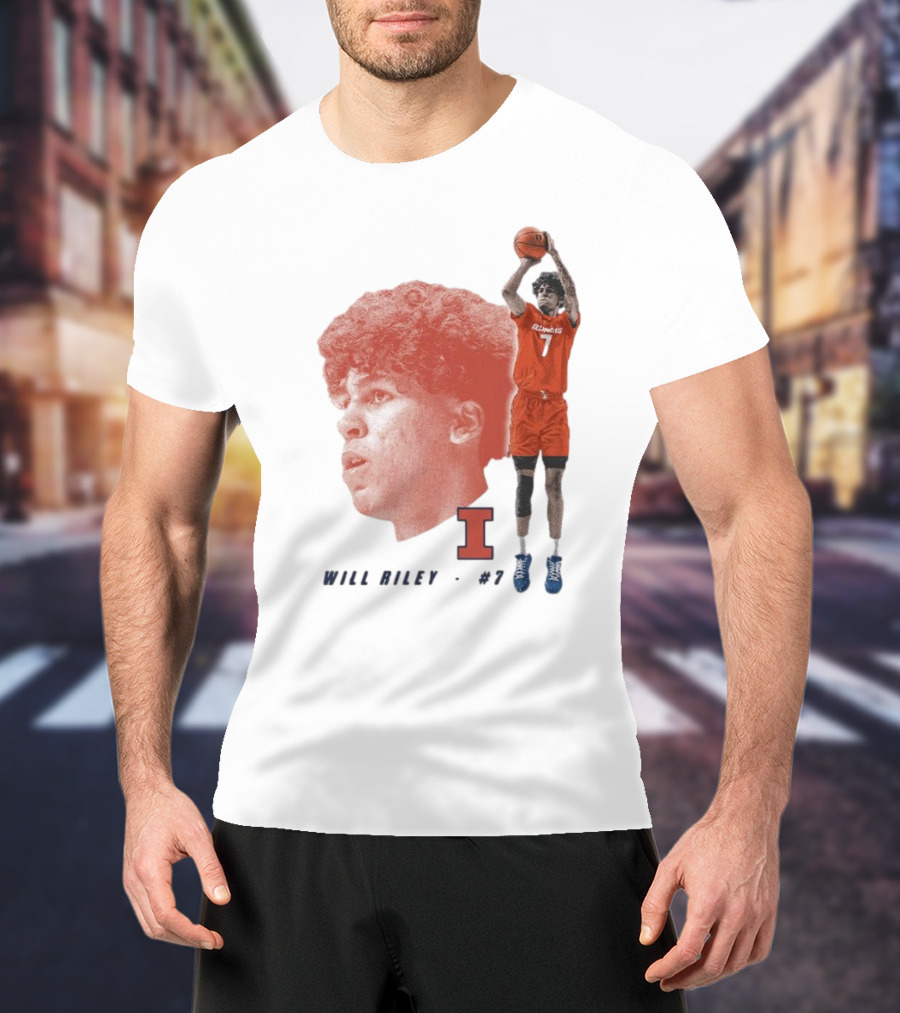 Will Riley #7 Illinois Fighting Illini Big Ten Iconic T-Shirt