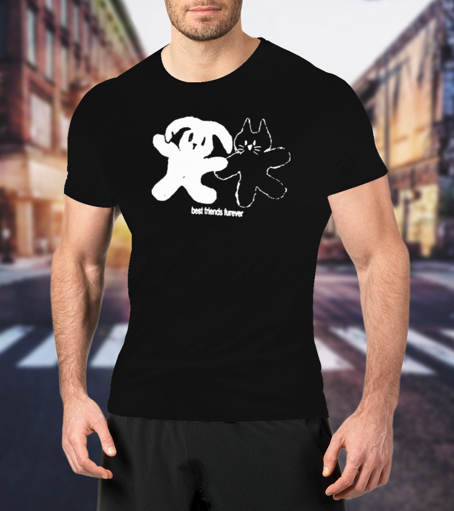 Angeltype Best Friends Furever Puppy And Kitten Duo T-Shirt