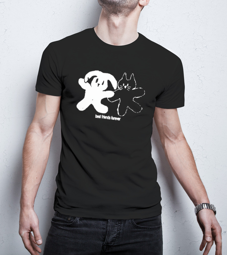 Angeltype Best Friends Furever Puppy And Kitten Duo T-Shirt