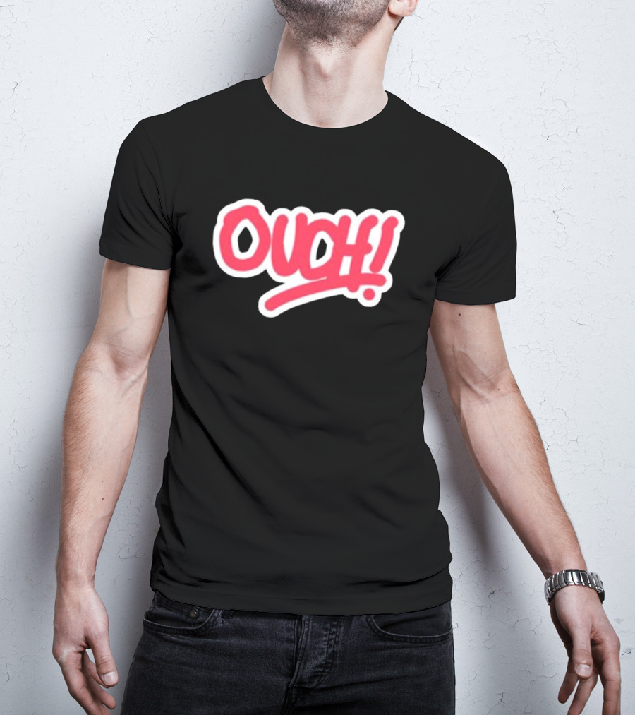 Matt Watson Ouch Red Text 90s T-Shirt