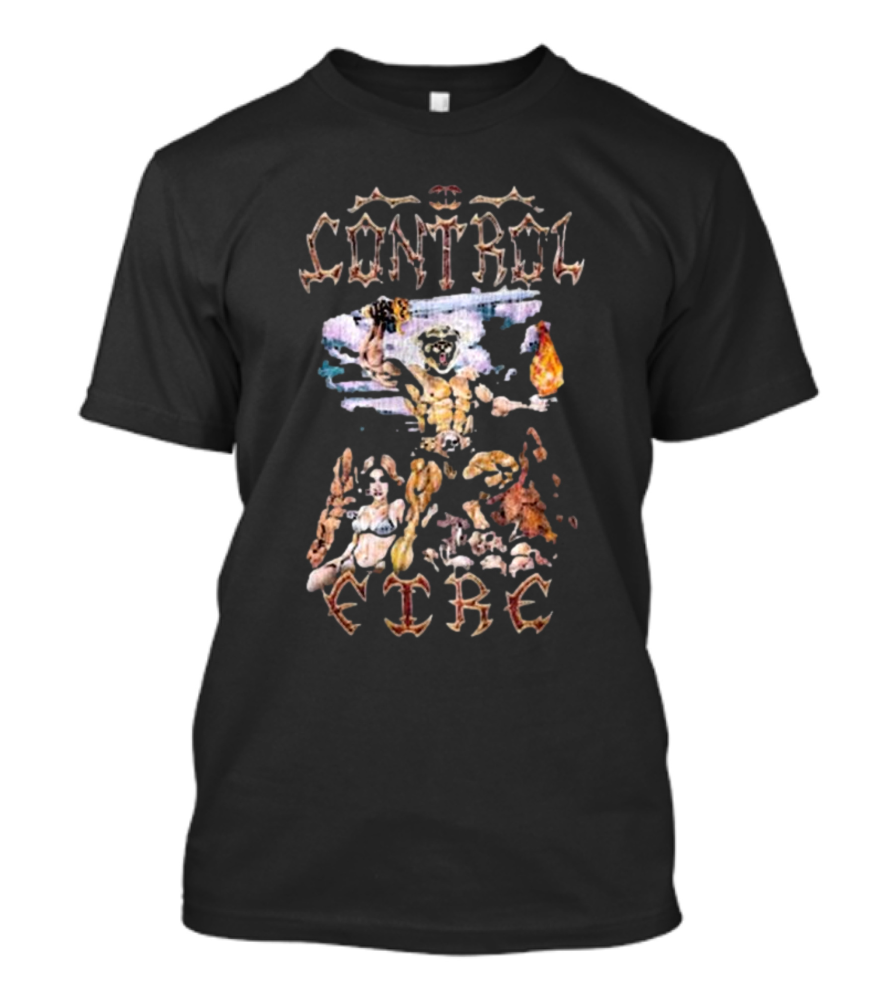 Meatcanyon I Control Fire Barbarian Vintage Fantasy T-Shirt
