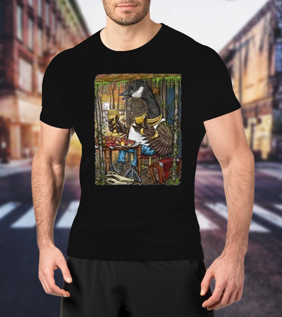 Lil Goosie Wine Toast In Rustic Cabin With Accordion T-Shirt