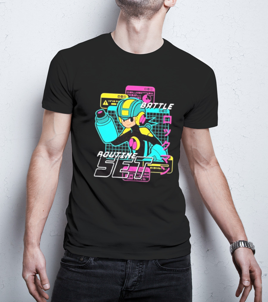 Mega Man EXE Battle Routine Set Virus EXE Control T-Shirt