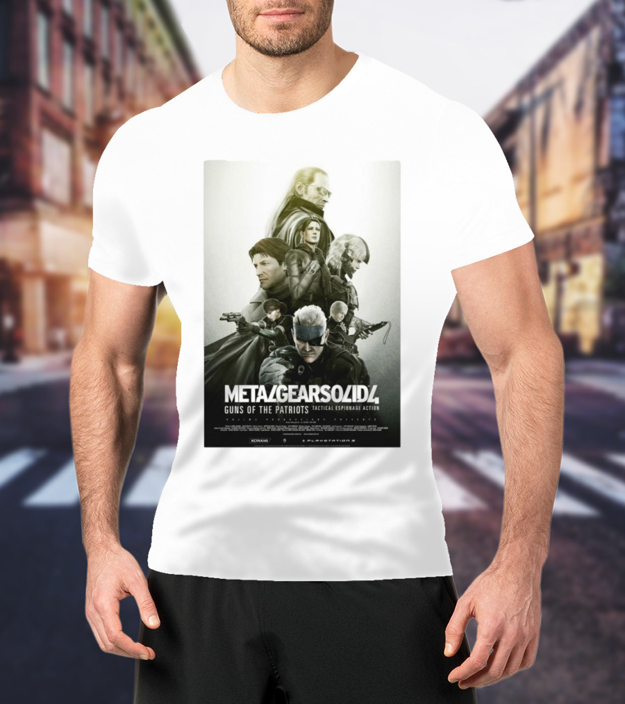 Metal Gear Solid 4 Guns Of The Patriots Tactical Espionage Action Konami PlayStation 3 T-Shirt