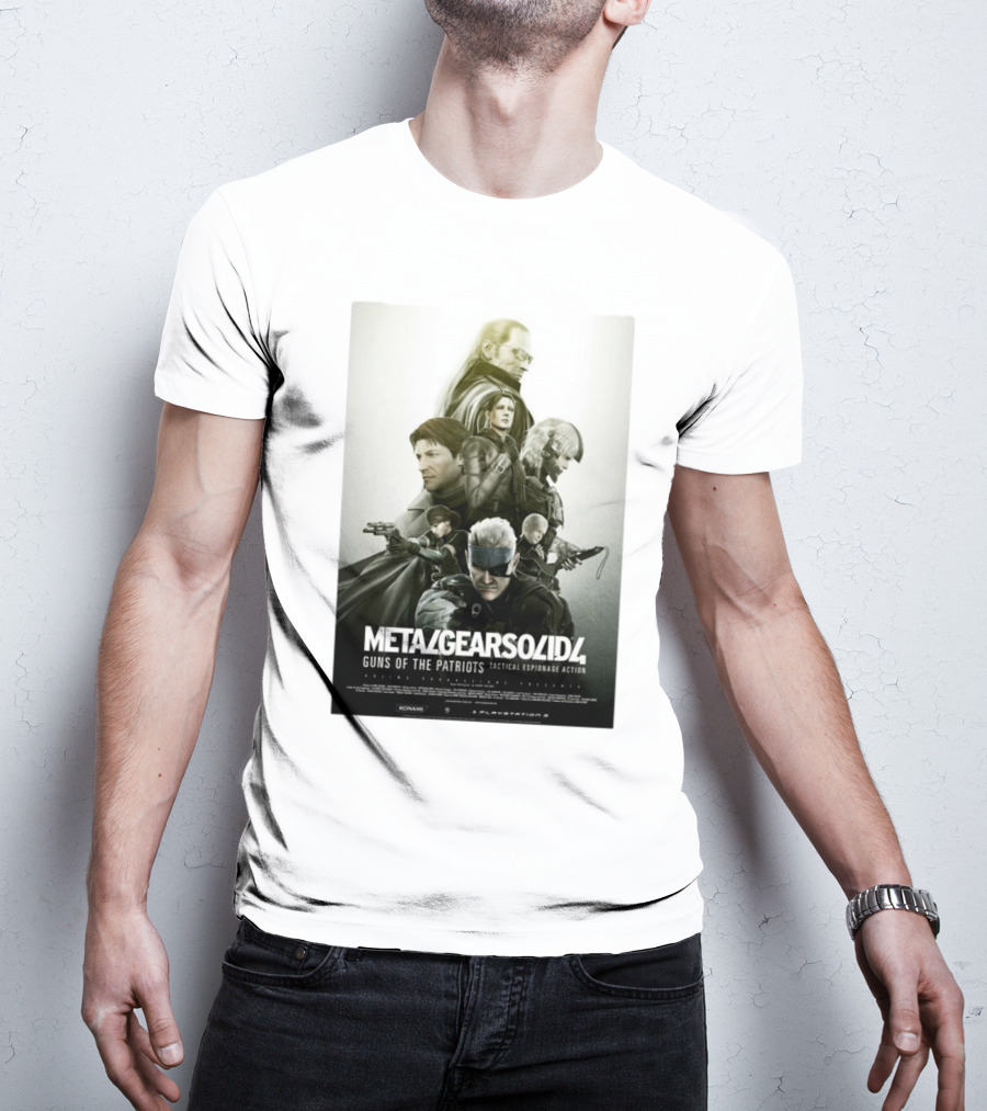 Metal Gear Solid 4 Guns Of The Patriots Tactical Espionage Action Konami PlayStation 3 T-Shirt