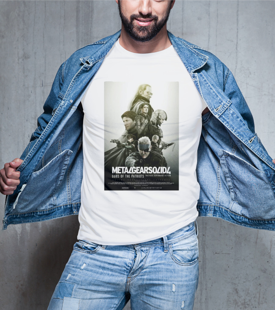Metal Gear Solid 4 Guns Of The Patriots Tactical Espionage Action Konami PlayStation 3 T-Shirt