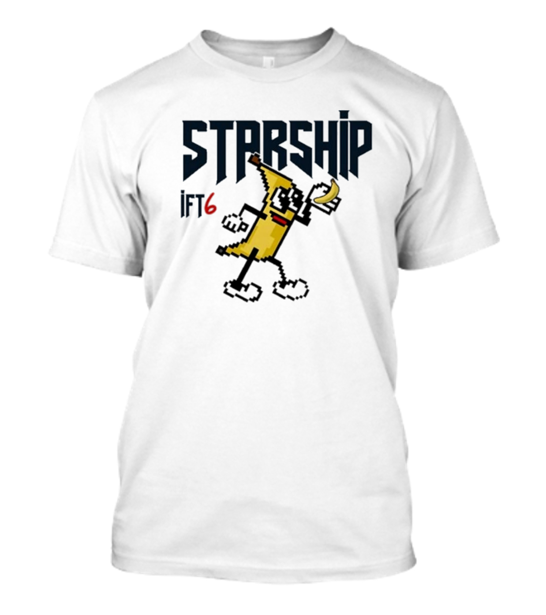 Starship IFT6 Banana Pixel Art Character T-Shirt