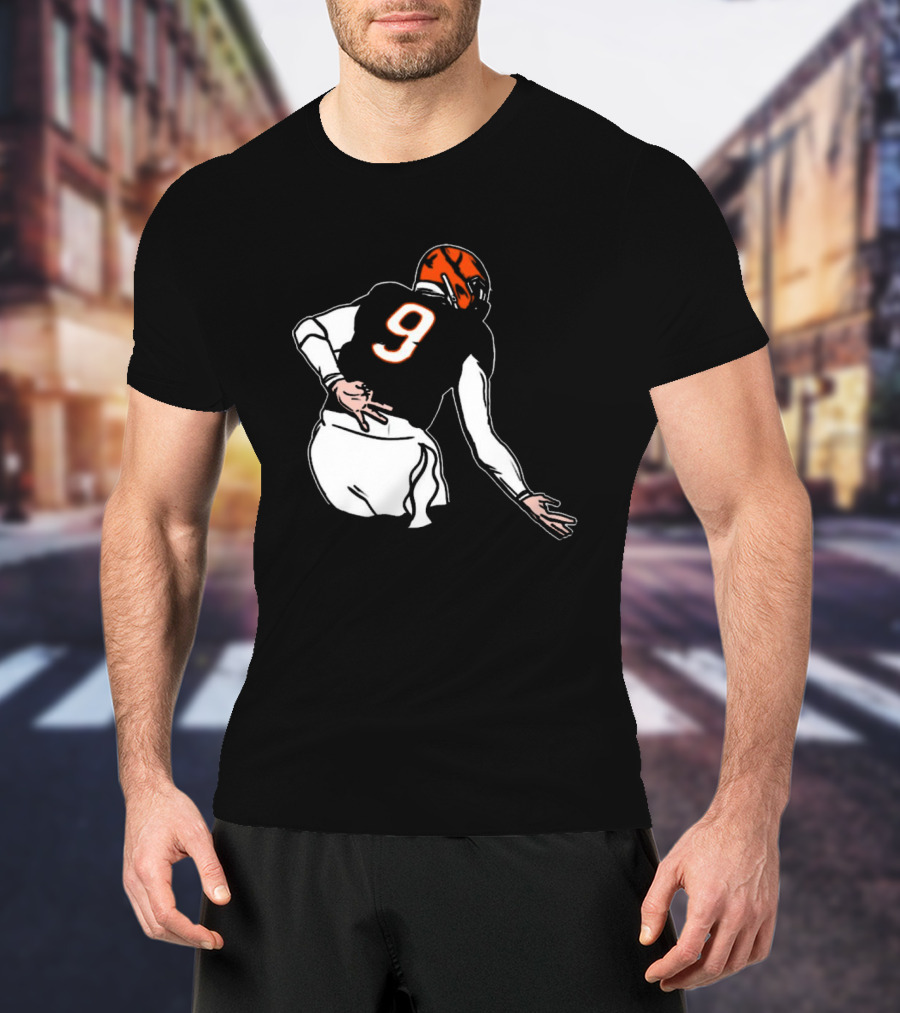 Oe Burrow Griddy Number 9 Cincinnati Bengals NFL Player T-Shirt