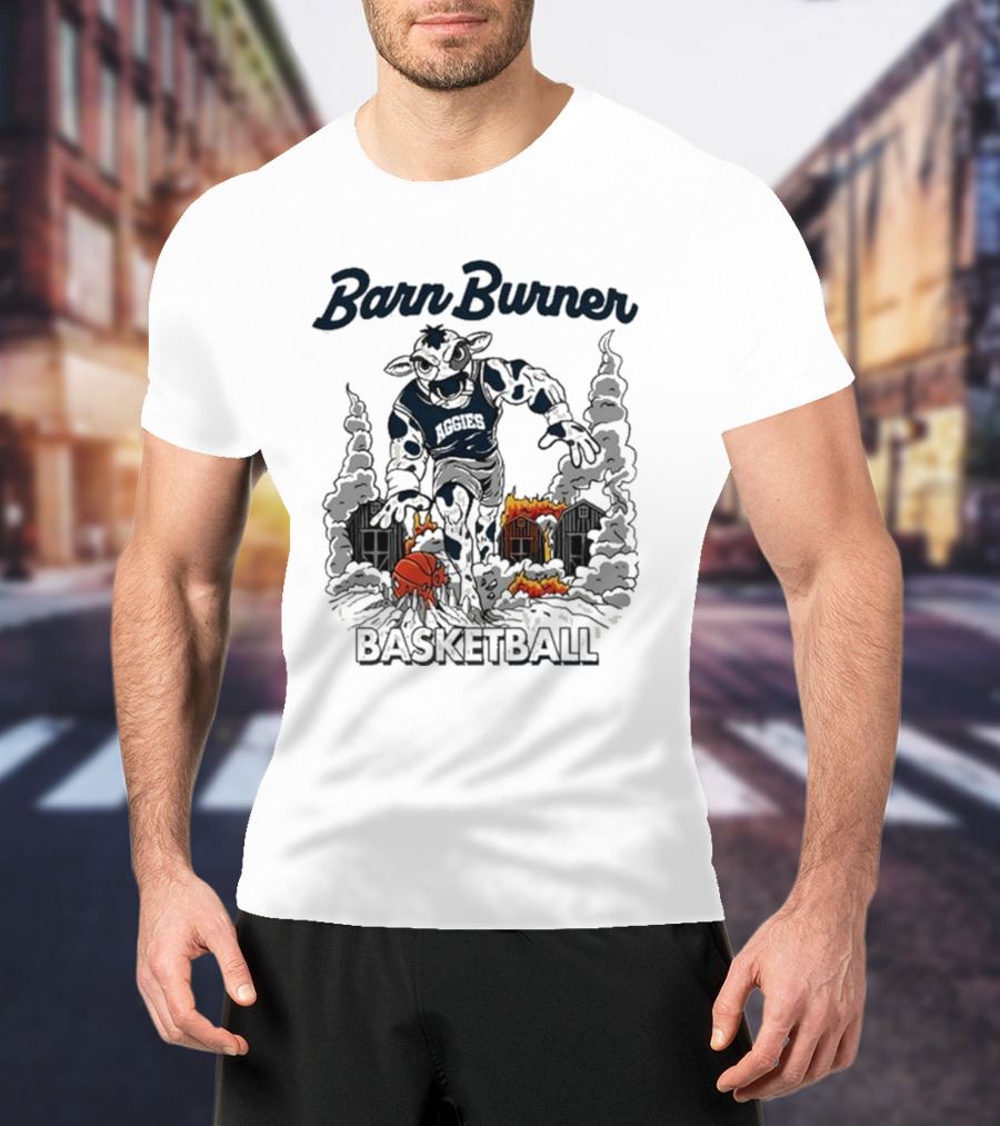 Barn Burner Aggies Basketball Tys Dyes Cowstorm T-Shirt