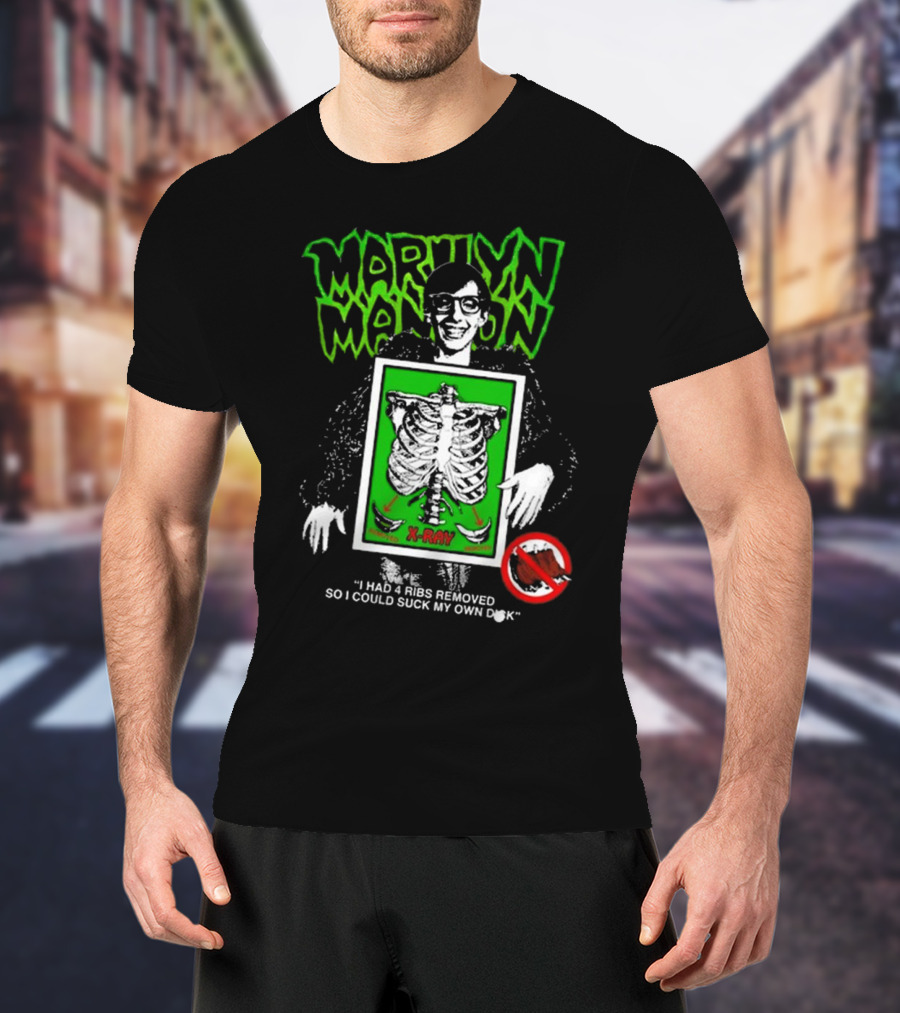 Marilyn Manson X-Ray Parody I Had 4 Ribs Removed T-Shirt