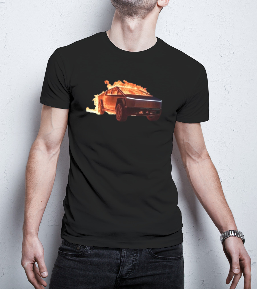 TexasTSLA Cybertruck Resilient To Explosions In Fiery Display T-Shirt