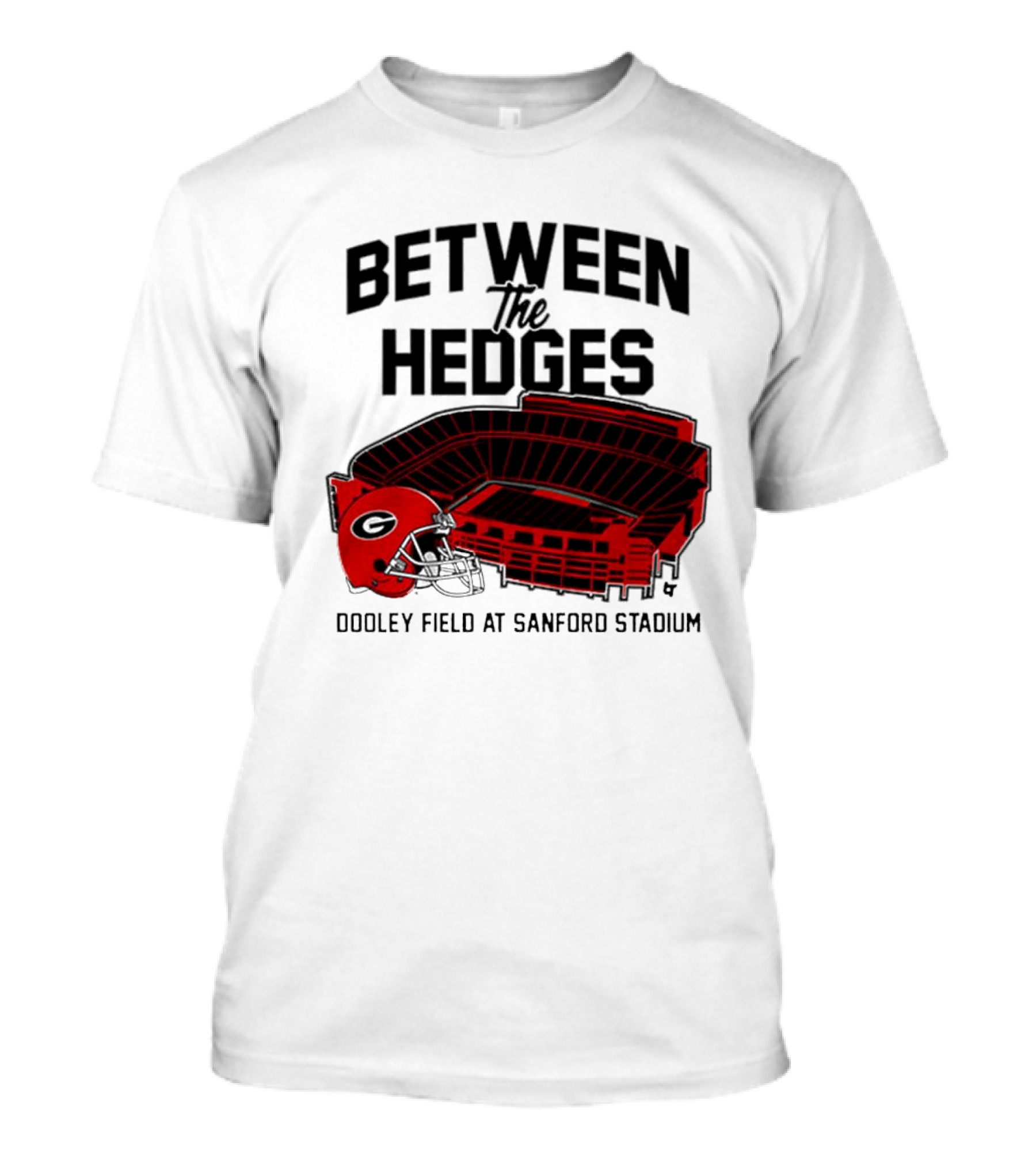 Between The Hedges Georgia Bulldogs Dooley Field At Sanford Stadium T-Shirt
