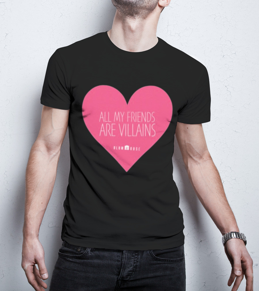 Blumhouse All My Friends Are Villains Valentine’s Heart T-Shirt